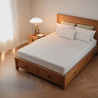 سرير كوين مع أدراج، تصميم عملي، تخزين ذكي، ليفت هوم