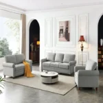مجموعة الأرائك الفاخرة مع مساحات تخزين متعددة , الاثاث الراقي