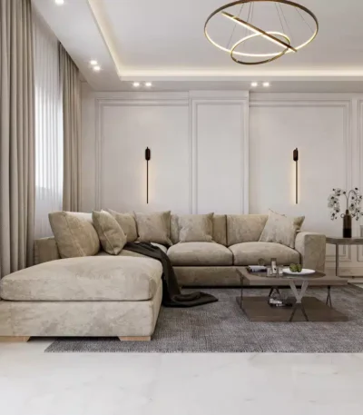 كنب زاوية أورلينو L بخمسة مقاعد