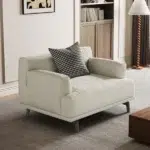 طقم كنبات كبير، كتان ناعم، ديكور عصري