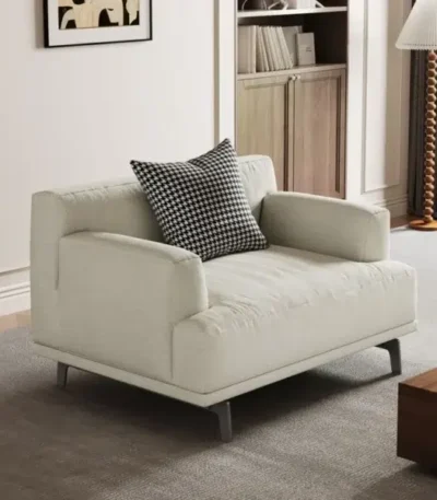 طقم كنبات كبير، كتان ناعم، ديكور عصري