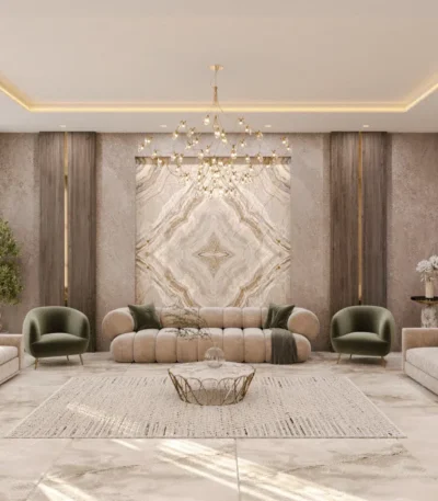 طقم صالة بيويخ، 11 شخص، شانيل بيج أخضر