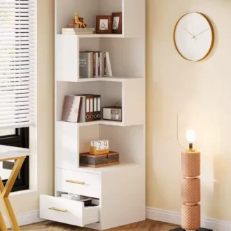 خزانة زاوية لينورا، مساحة تخزين واسعة، مظهر أنيق