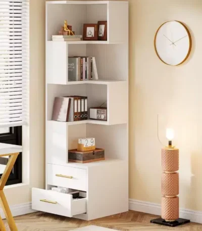 خزانة زاوية لينورا، مساحة تخزين واسعة، مظهر أنيق