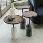 طاولة خدمة خشب ورخام