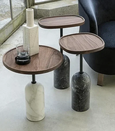 طاولة خدمة خشب ورخام