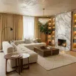 كنب زاوية 300 سم تصميم إيطالي قماش شانيل