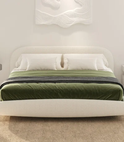 سرير فلوات، كينغ سايز، تنجيد بوكليه، إضاءة LED