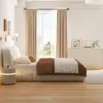 سرير كينغ سايز، بوكليه فخم، دعم مريح للنوم