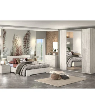 غرفة نوم رمادي تلمكت 5 قطع