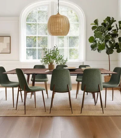 طاولة طعام موردن مع كراسي