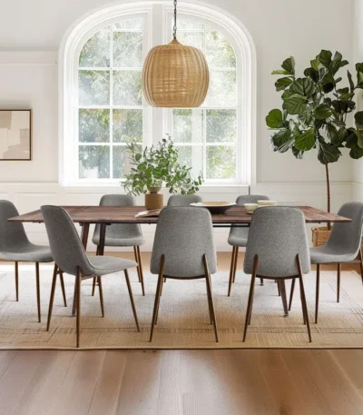 طاولة طعام موردن مع كراسي