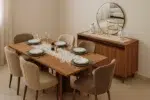 طاولة طعام موردن مع كراسي