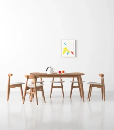 طاولة طعام موردن مع كراسي