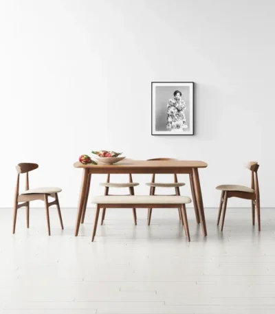 طاولة طعام موردن مع كراسي