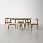 طاولة طعام موردن مع كراسي