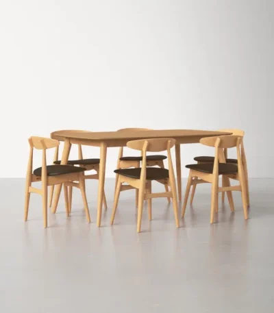 طاولة طعام موردن مع كراسي