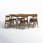 طاولة طعام موردن مع كراسي