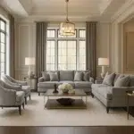 طقم لمارا نيو كلاسك رمادي