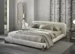 سرير فالينزا الفاخر - مبطن من القماش المخمل